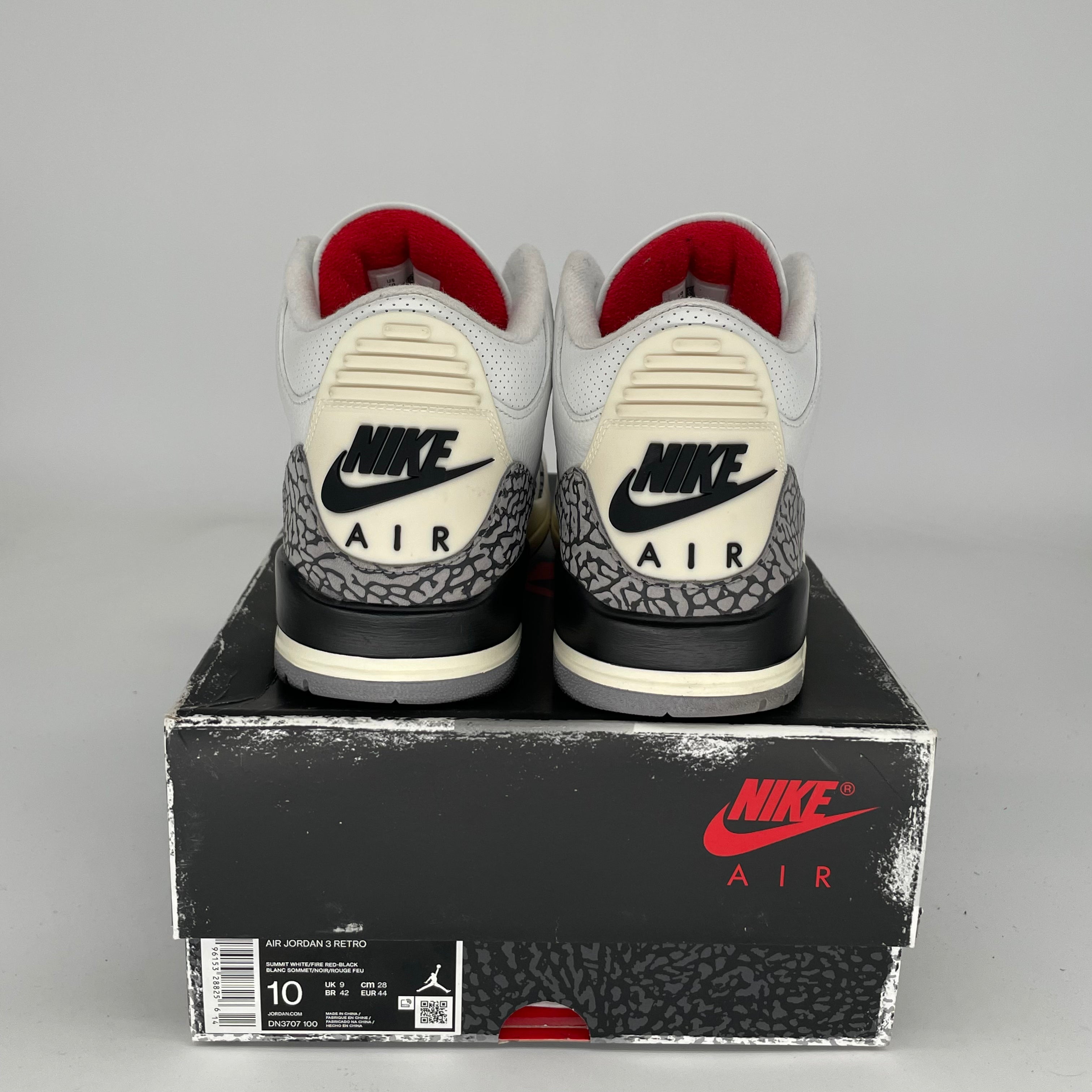 Original Air Jordan 3 White Cement Reimagined - Men's Size 10 (DN3707-100) | Retro Basketball Sneakers for Streetwear & Casual Outfits