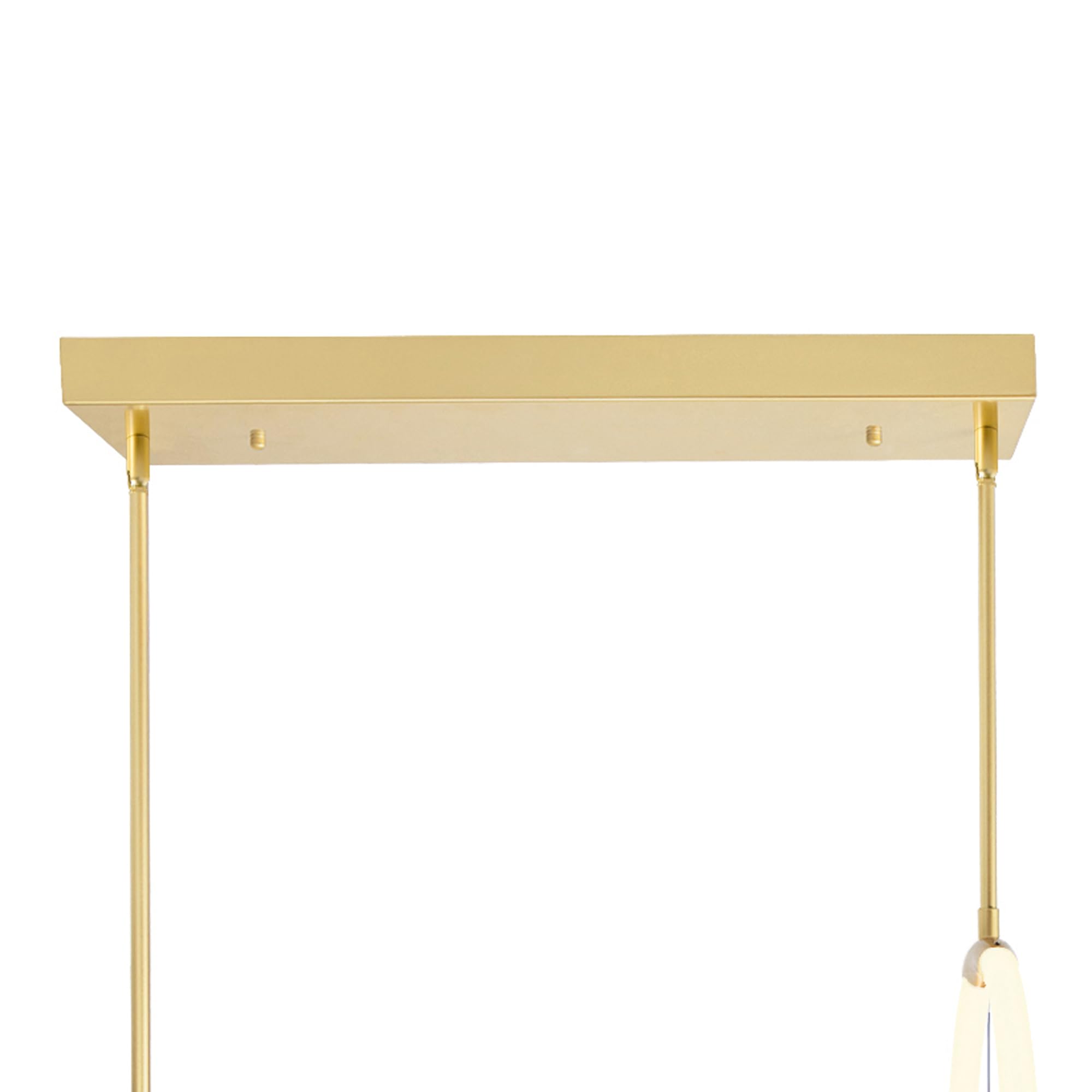 CWI Lighting Hoops 2-Light Modern LED Chandelier in Satin Gold - Sleek Metal Fixture for Dining Room, Living Room, or Bedroom Ceiling Lighting