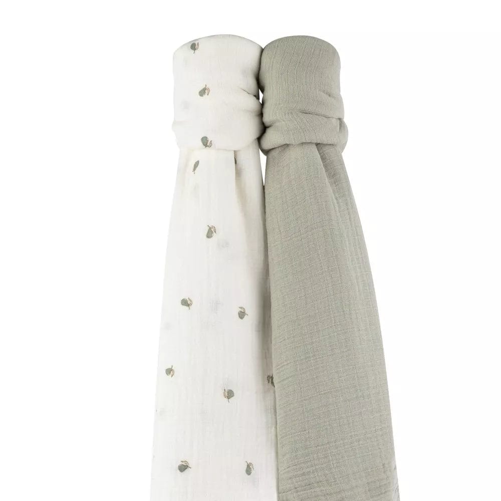 Ely's&Co. Soft Breathable Muslin Swaddle Blankets for Babies (2 Pack) - Perfect for Newborn Swaddling, Nursing Cover & Stroller Blanket