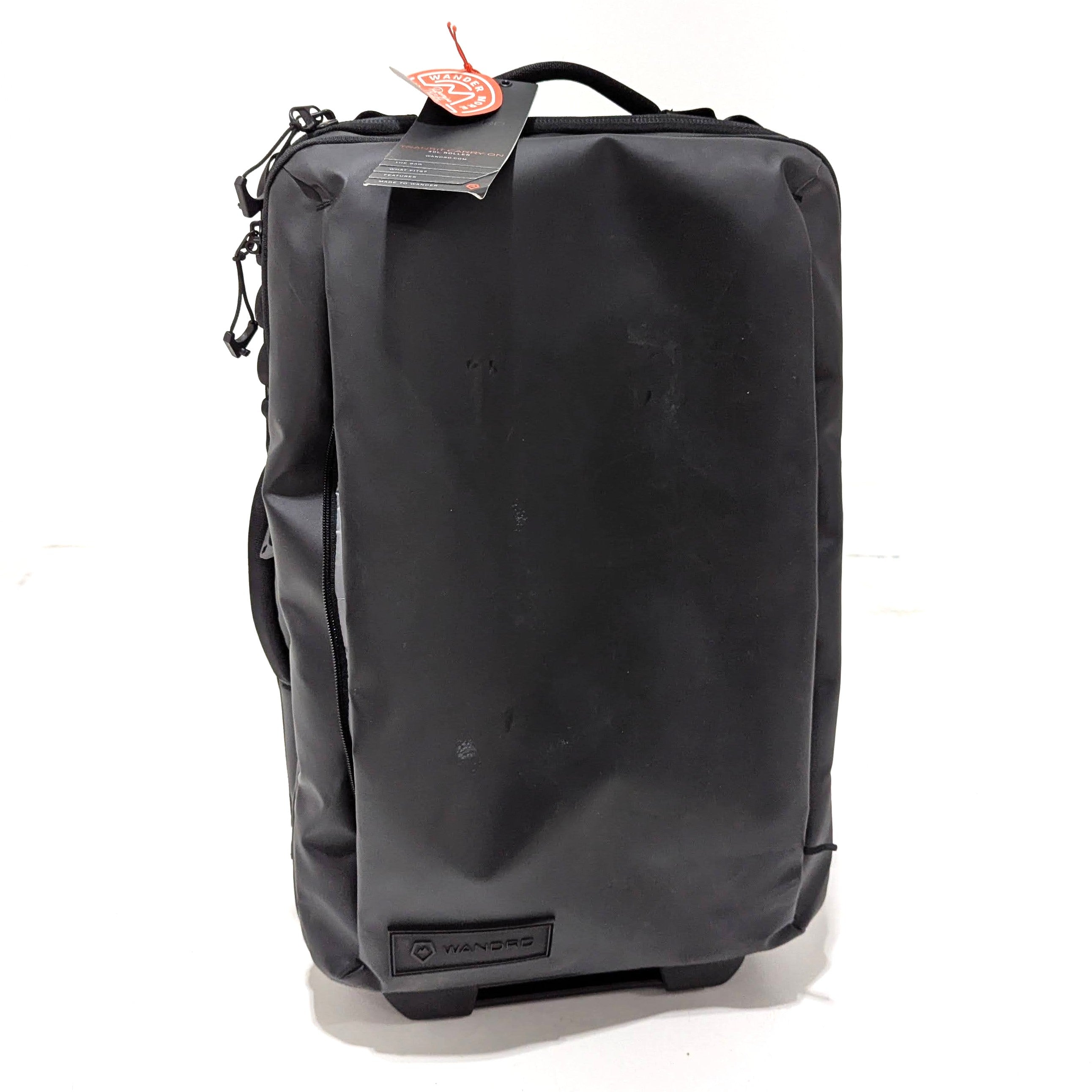 WANDRD Transit Carry On Roller Bag 40L - Black | Premium Used Luggage for Travel & Business Trips | Durable Spinner Suitcase with Smooth Wheels