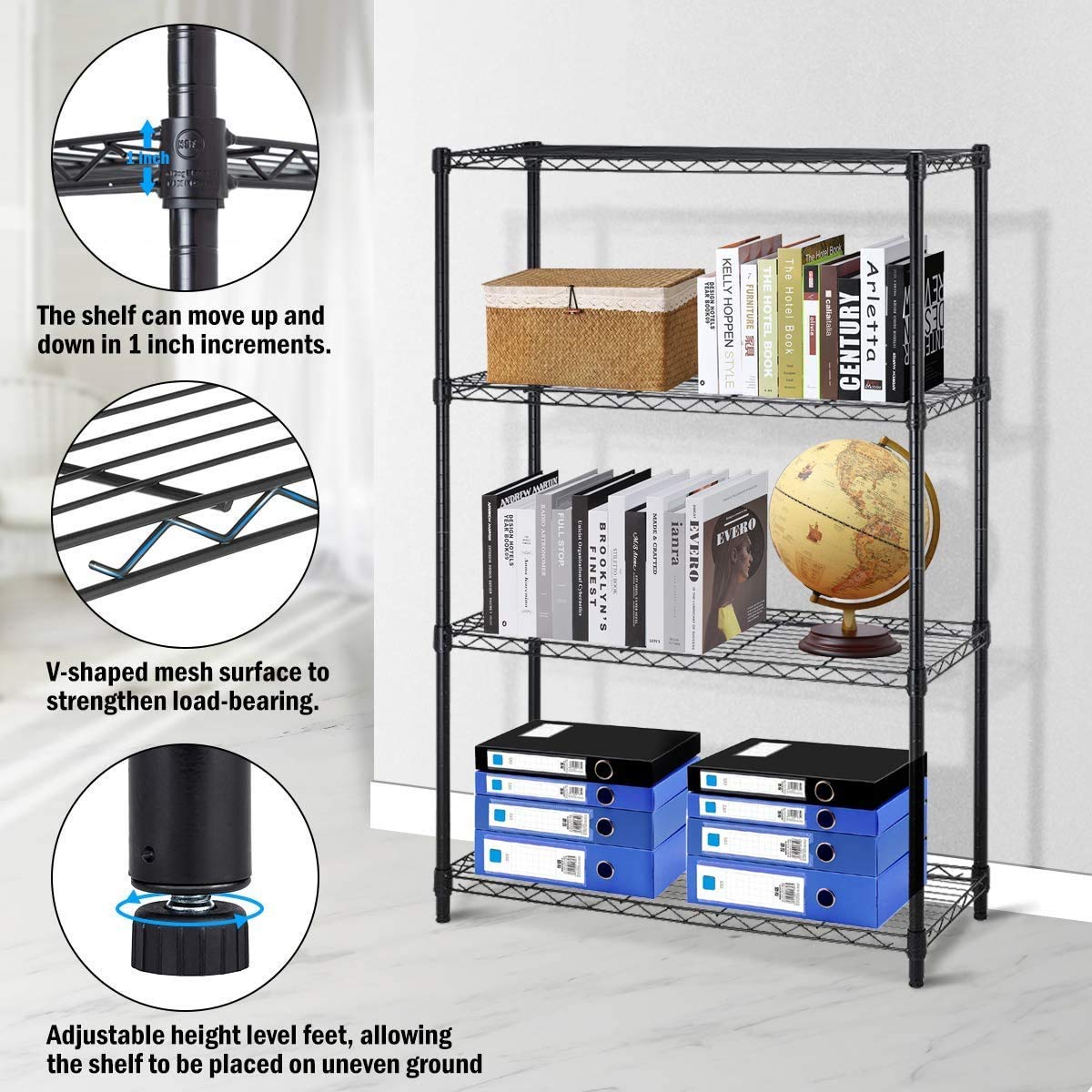 Heavy Duty 6-Tier NSF Wire Shelving Unit - 82