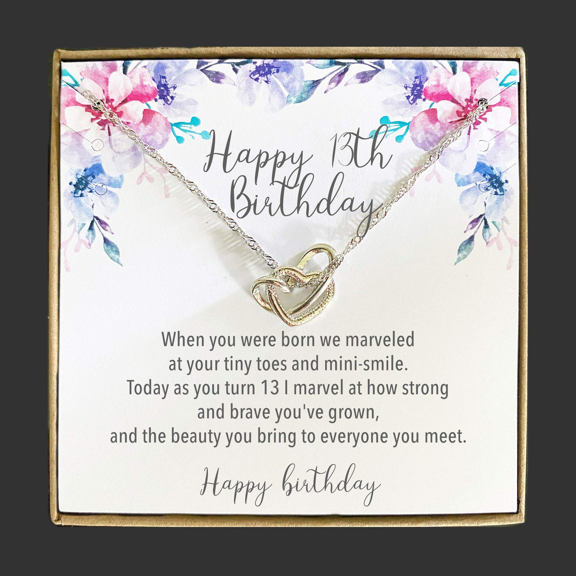13th Birthday Necklace for Girls - Officially A Teenager Gift - Personalized Present for 13 Year Old Girl | Perfect for Birthday Parties, Teen Milestone Celebrations & Special Occasions