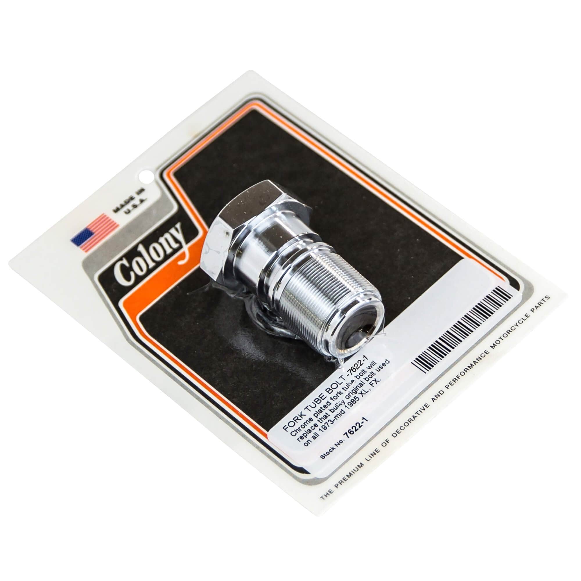 Chrome Plated Fork Tube Bolt for 1973-1985 Harley Davidson XL/FX Models - Durable Motorcycle Replacement Part for Smooth Riding & Off-Road Adventures