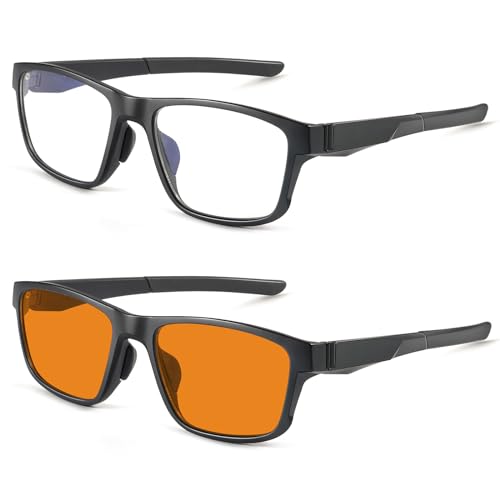 (Everyday Protection) 09- Clear/Orange 2 Pack