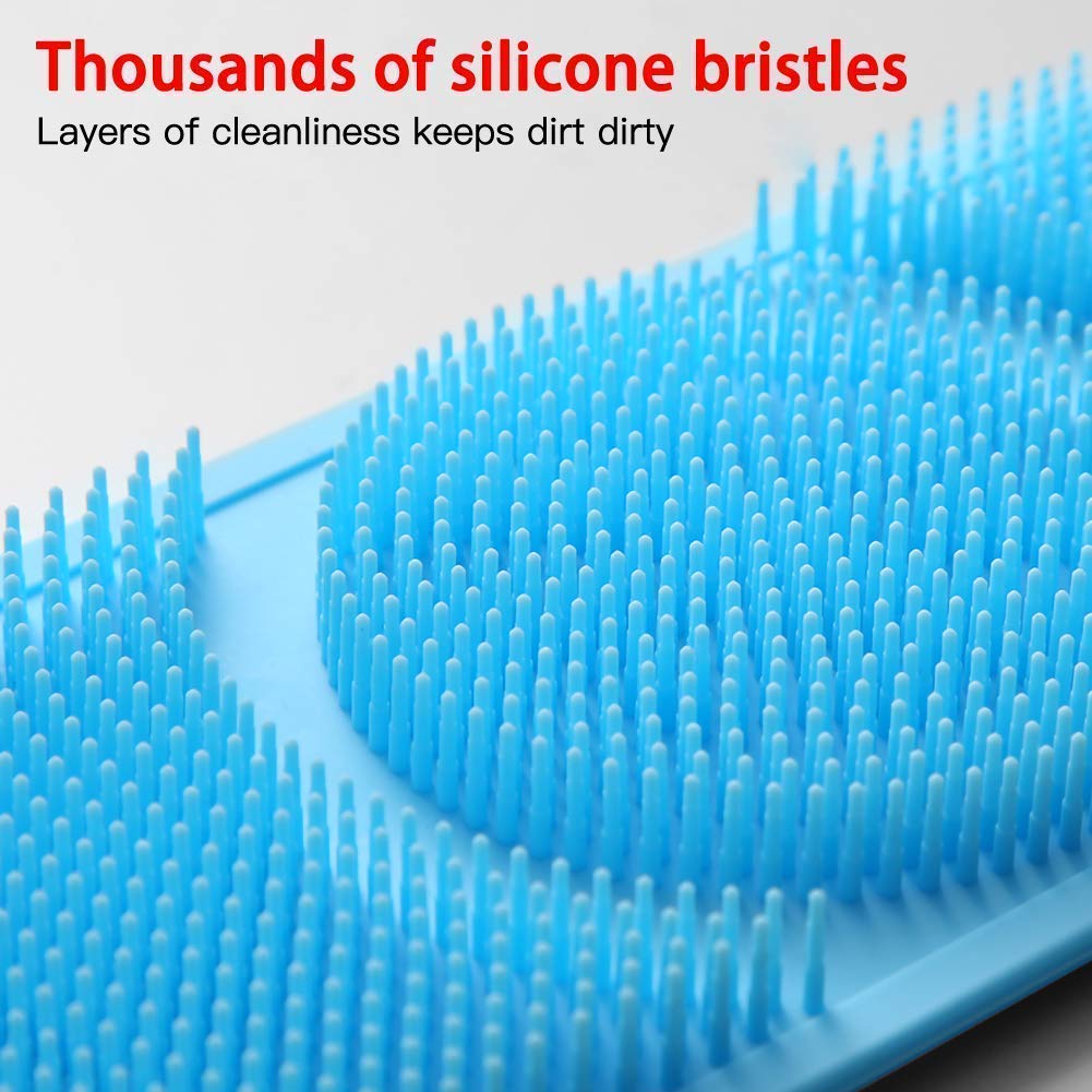 Hotfix Double-Sided Silicone Body Scrubber Brush - Exfoliating Shower Belt for Deep Cleansing, Waterproof & Easy to Use - Perfect for Back, Feet & Full Body Exfoliation in Bath or Shower