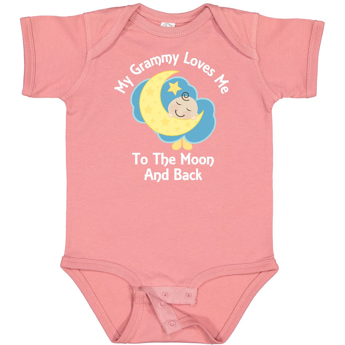 Inktastic Grammy Loves Me Moon and Back Baby Bodysuit - Cute Infant Onesie for Grandparents Gift, Newborn Photo Shoots & Family Outings