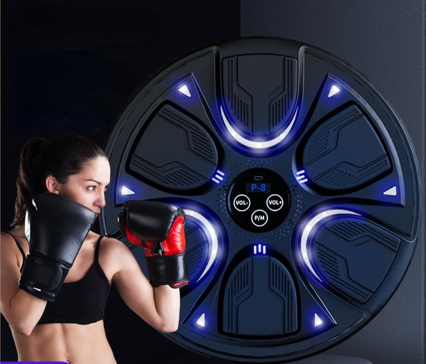 Smart Bluetooth Electronic Wall Mounted Boxing Machine - Home Gym Equipment for Indoor Training & Fitness - Perfect for Boxing, Cardio, and Stress Relief Workouts