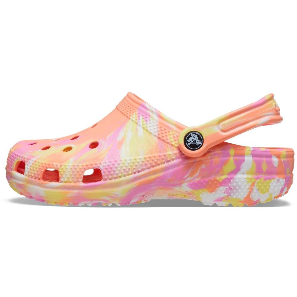 Crocs Unisex Classic Marbled Tie-Dye Clog | Comfortable Slip-On Shoes for Men & Women | Perfect for Beach, Pool, Garden & Casual Wear
