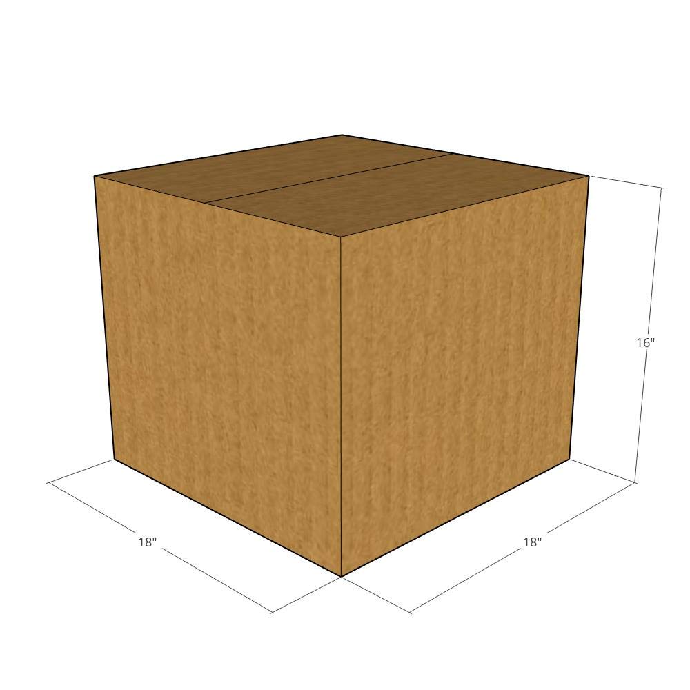 18x18x16 Inch 32 ECT Corrugated Shipping Boxes - Heavy Duty Moving & Storage Boxes for Ecommerce, Packing, and Home Organization