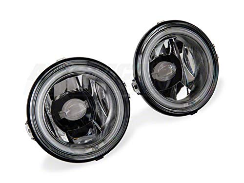 Raxiom CCFL Halo Fog Lights Chrome for 2013-2014 Ford Mustang GT | Bright White Halo Rings | Durable Fog Light Kit for Night Driving & Bad Weather Visibility