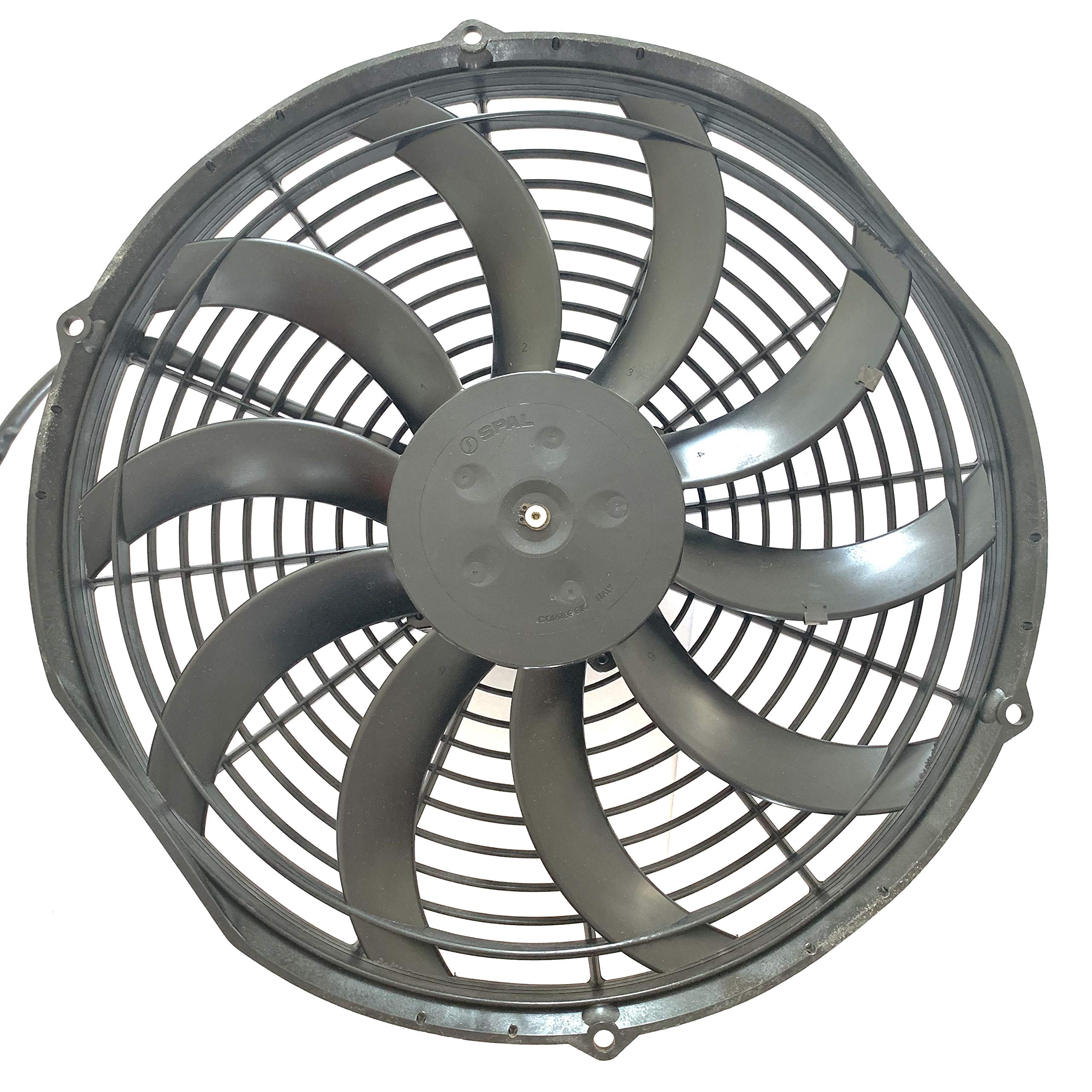 SPAL 30102044 13-Inch High Performance 12V Curved Blade Puller Fan - 1777 CFM for Automotive Cooling & Racing Applications