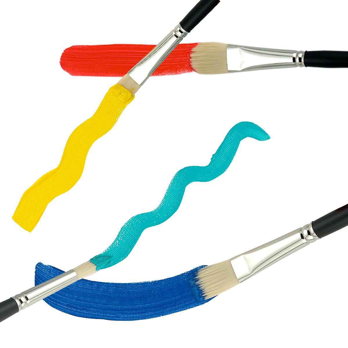 Creative Mark Powercryl Ultimate Acrylic Paint Brushes - Round #16, Professional Artist Paint Brushes with 3 Synthetic Hair Diameters for Heavy Acrylics & Water-Soluble Oils - Perfect for Canvas Painting, DIY Art Projects & Fine Detail Work