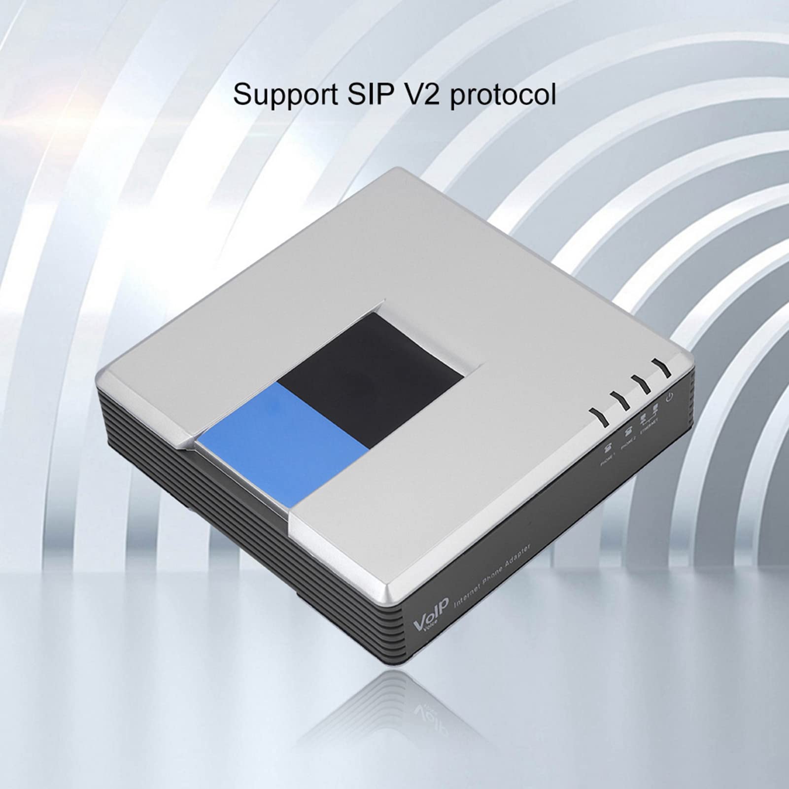 FLEXMAN 2-Port VoIP Phone Adapter - Portable Internet Phone Adapter for Voice Over IP, Supports Fax & Multi Voice Compression (G.711/G.726/G.729) | Ideal for Home Office & Small Business Communications
