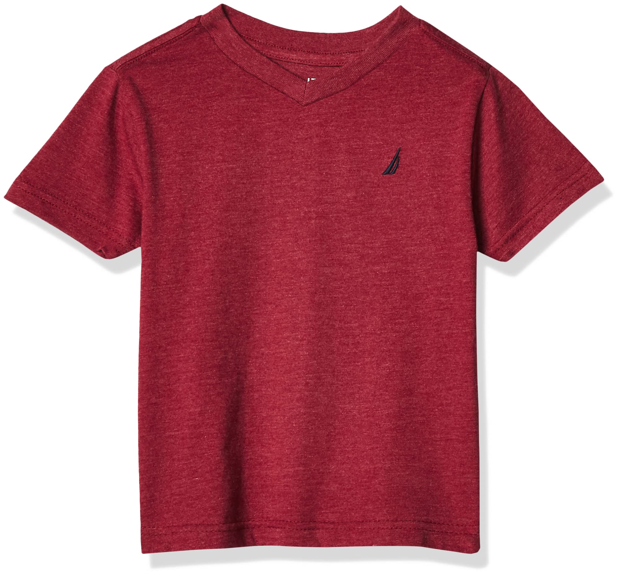 Nautica Boys' Short Sleeve Solid V-Neck T-Shirt - Comfortable Cotton Tee for Kids, Casual Wear & Everyday Outfits