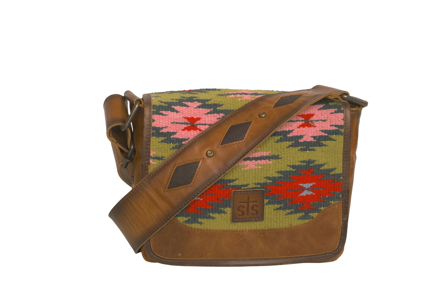 STS Ranchwear Women's Baja Dreams Della Multi-Color Leather Crossbody Purse - Stylish Western Handbag for Casual Outings, Travel & Everyday Use