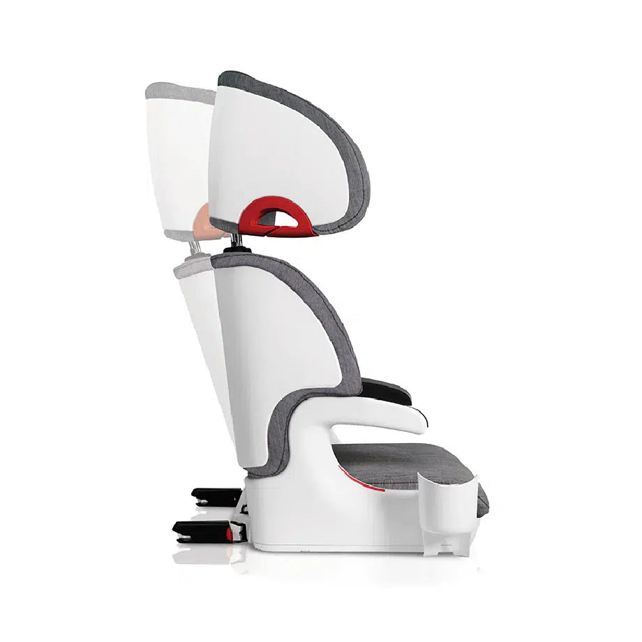 Clek Oobr Booster Seat - Flame Retardant Free, High Back Car Seat for Kids 3-12 Years, Railroad Design - Safe & Comfortable for School, Travel & Road Trips