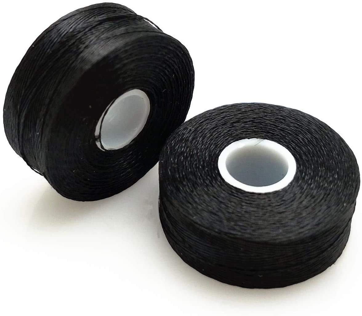 144pcs L-Style Prewound Embroidery Bobbins for Brother, Babylock, Janome Machines - Black Sideless - Perfect for Quilting, Sewing & Embroidery Projects