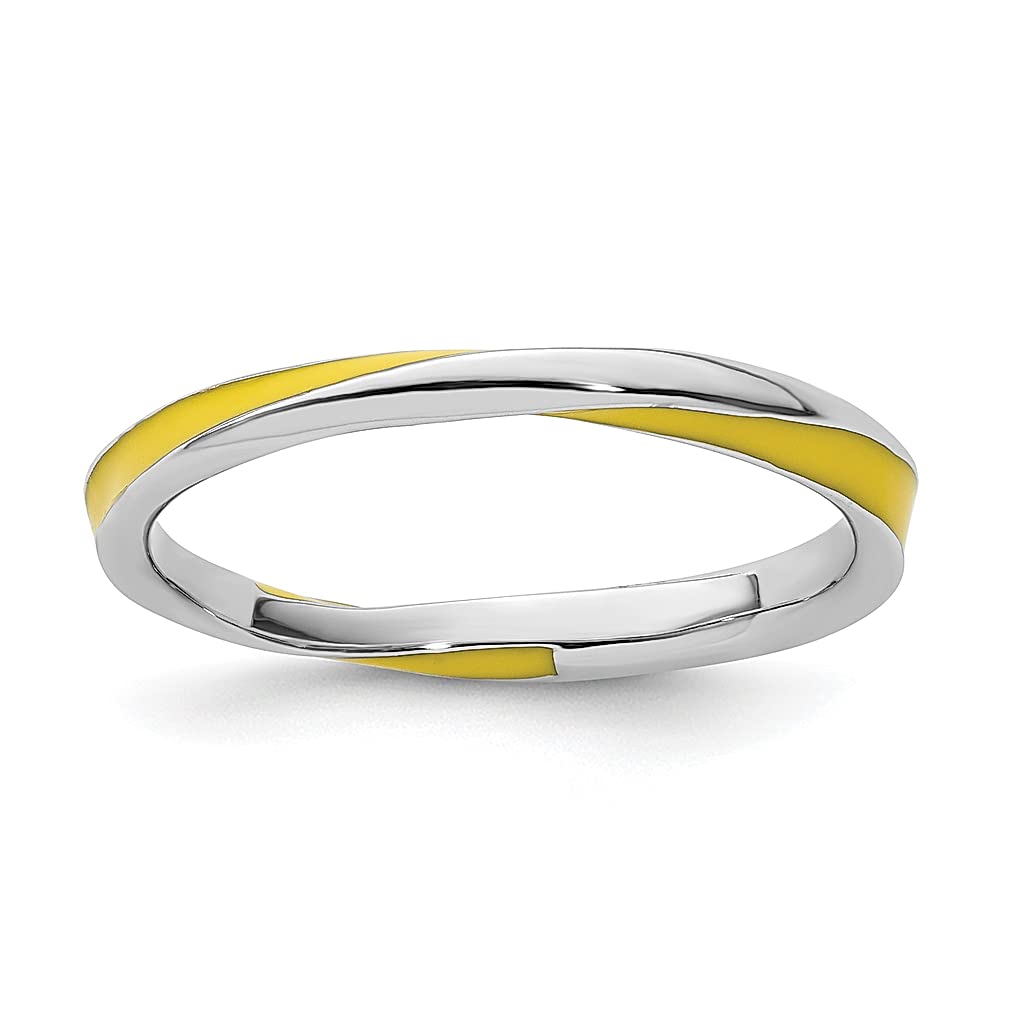 925 Sterling Silver Twisted Enamel Band Ring for Women - Stackable Jewelry Gift for Her - Perfect for Everyday Wear & Special Occasions