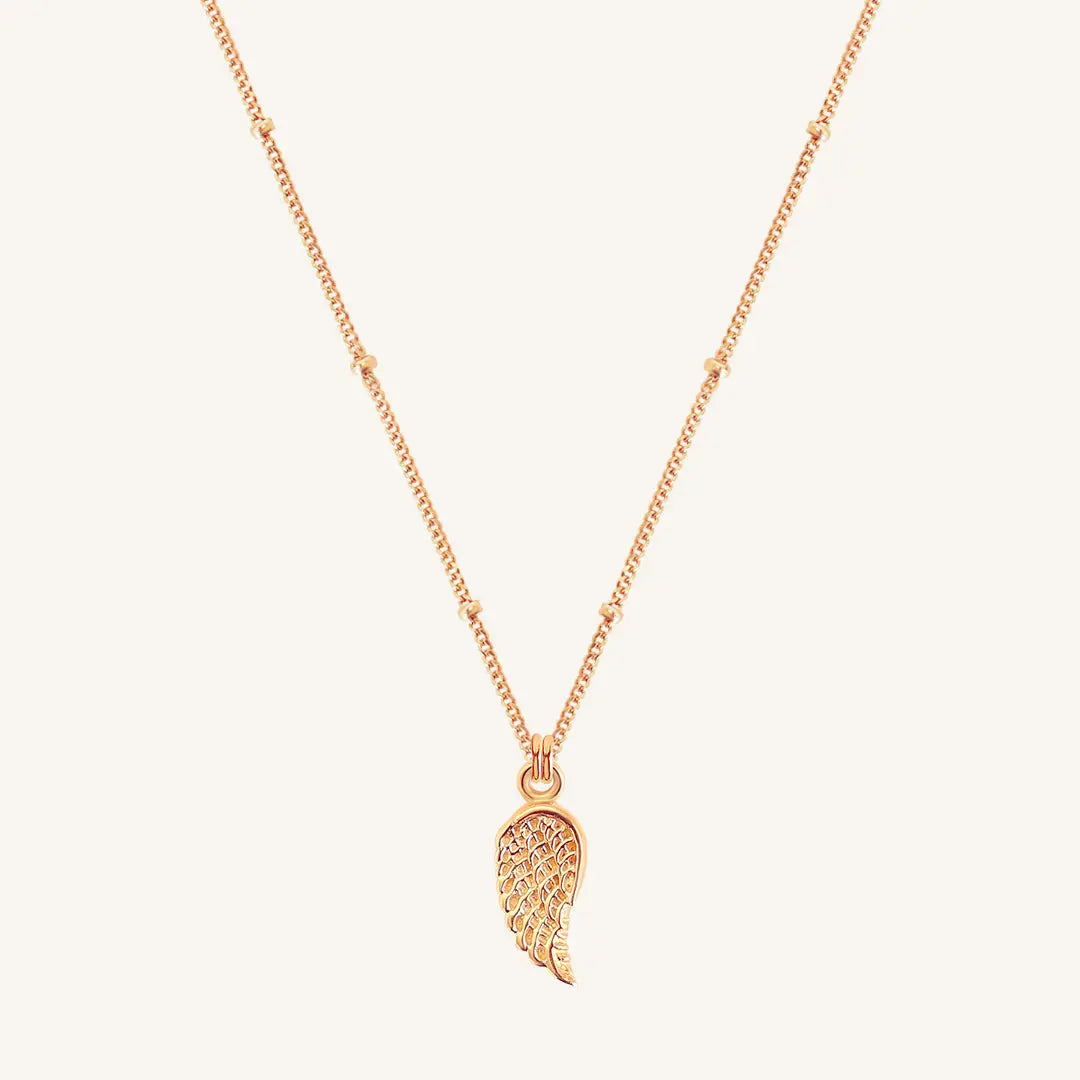 Angel Wing Necklace - Sterling Silver Pendant with 18K Gold Plating, Elegant Jewelry Gift for Women - Perfect for Valentine's Day, Anniversary & Special Occasions