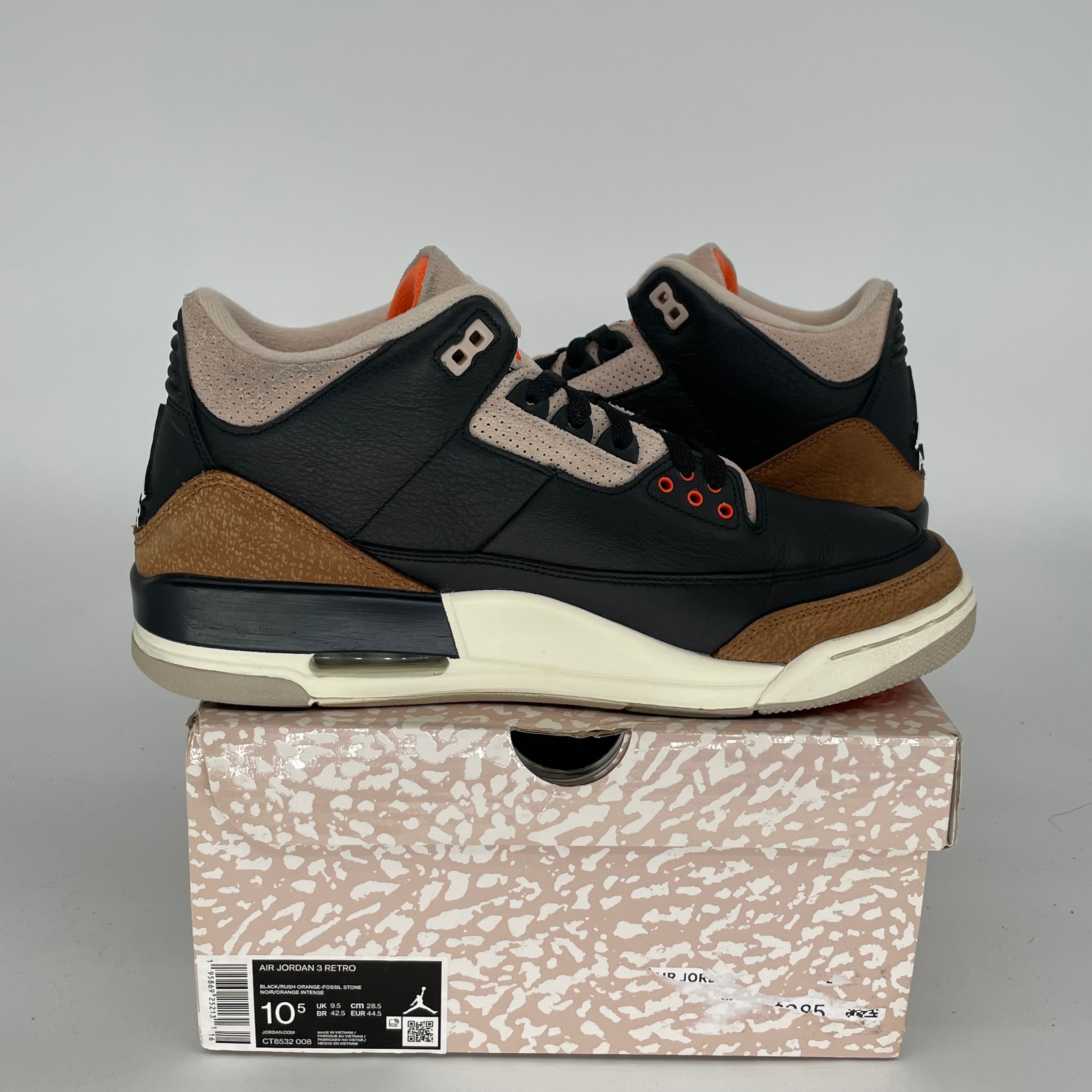 AIR JORDAN 3 Desert Elephant Men's Basketball Shoes Size 10.5 - Retro Sneakers for Men, Style CT8532-008 | Perfect for Streetwear, Gym & Casual Outfits