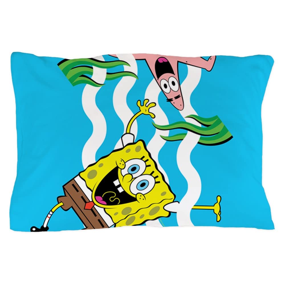 SpongeBob SquarePants Underwater Themed Standard Size Pillow Case Cover - Soft & Durable Pillow Slip for Kids & Adults - Perfect for Bedroom Decor, TV Lounge, and Gift Giving