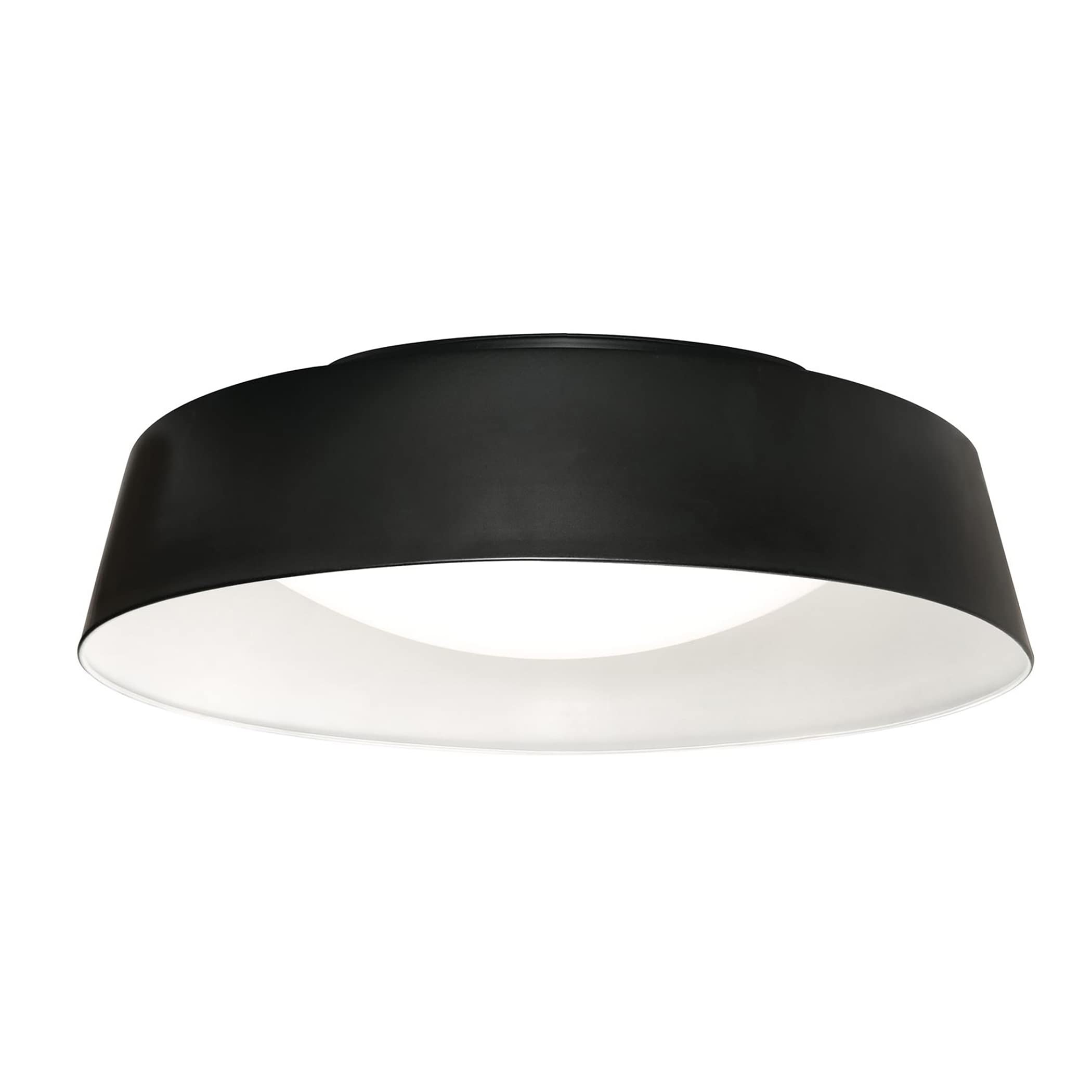 AFX Duncan 15-Inch Black and White Ceiling Light Fixture - Modern Flush Mount Lighting for Bedroom, Living Room, and Hallway