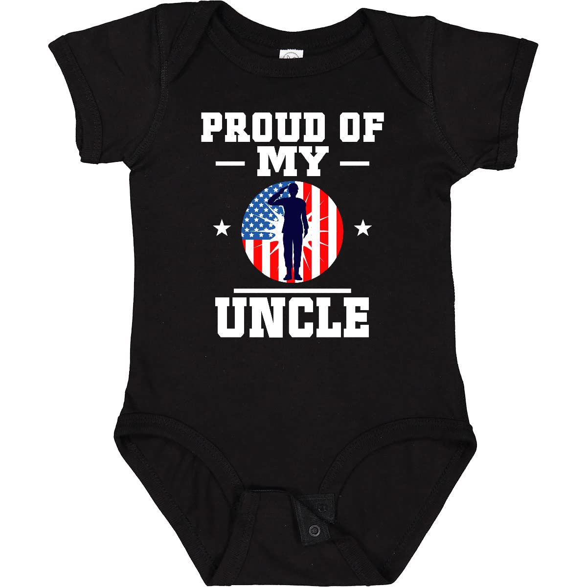 Inktastic Red Friday Military Uncle Baby Bodysuit - Patriotic Onesie for Veterans Day, Memorial Day & Military Appreciation - Perfect for Newborns & Infants to Show Support