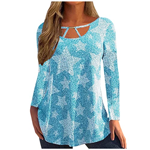 Women's Western Shirts - Loose Comfortable Pullover Tunic Top with Long Sleeves & Scoop Neck | Fall Fashion Essential for Casual Wear, Country Style Outfits & Everyday Comfort