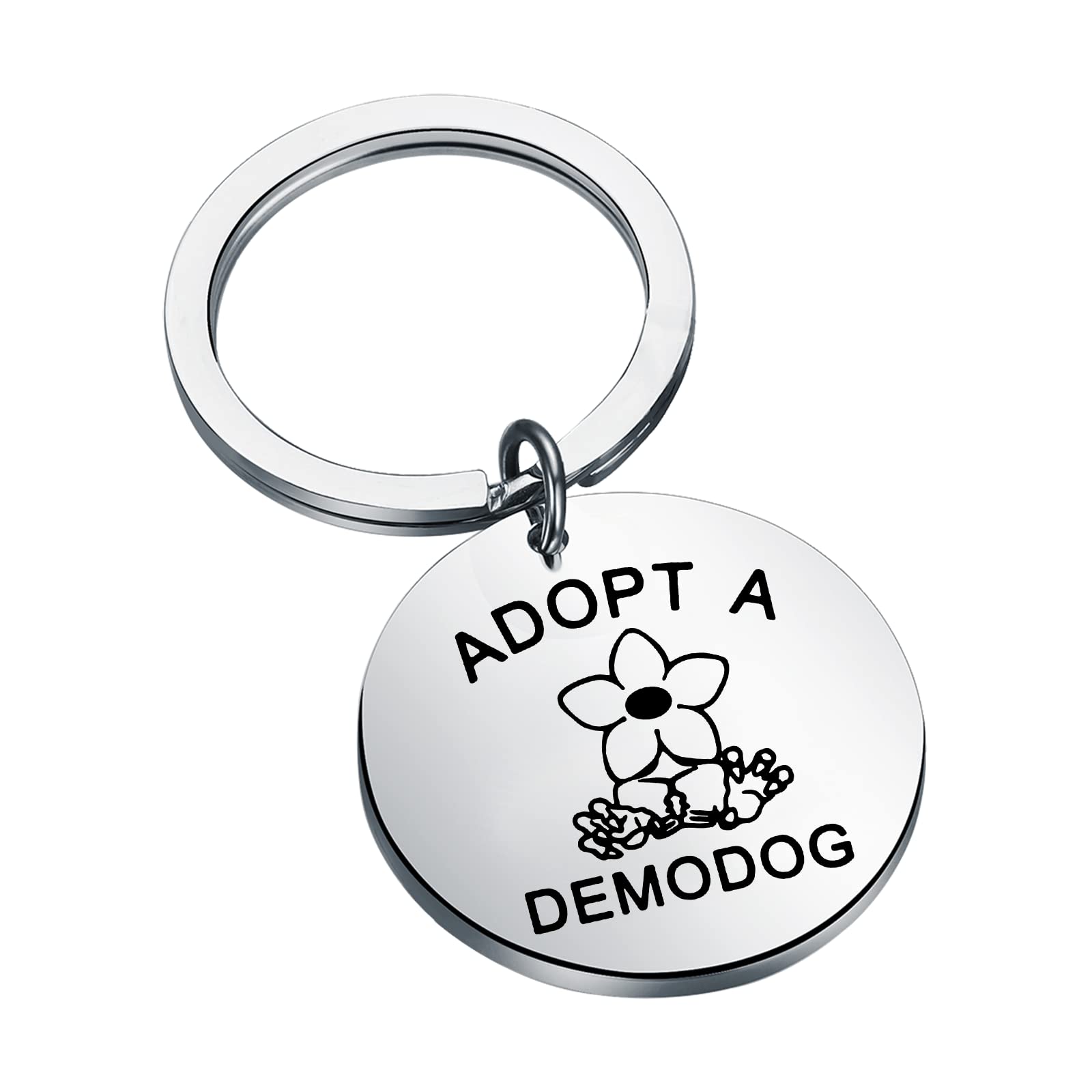 Adopt A Demodog Keychain - Stranger Things TV Show Inspired Pet Lover Gift - Perfect for Dog Adoption, Birthday & Christmas Presents - Great for Backpacks, Keyrings & Fan Collections