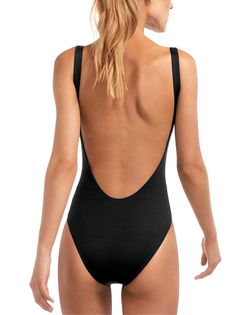 Women's Leah Bodysuit - Eco-Friendly Black Bodysuit Size 10/L | Perfect for Layering, Casual Wear & Night Out Outfits