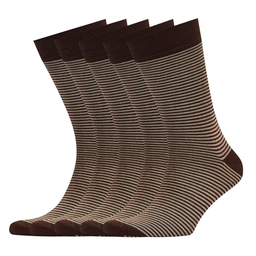 Dark Brown (5-pairs Striped)