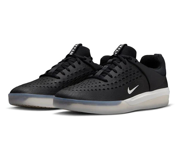 Nike SB Zoom Nyjah Free 3 Skateboarding Shoes - Black/White Men's Athletic Sneakers for Street Skating & Casual Wear