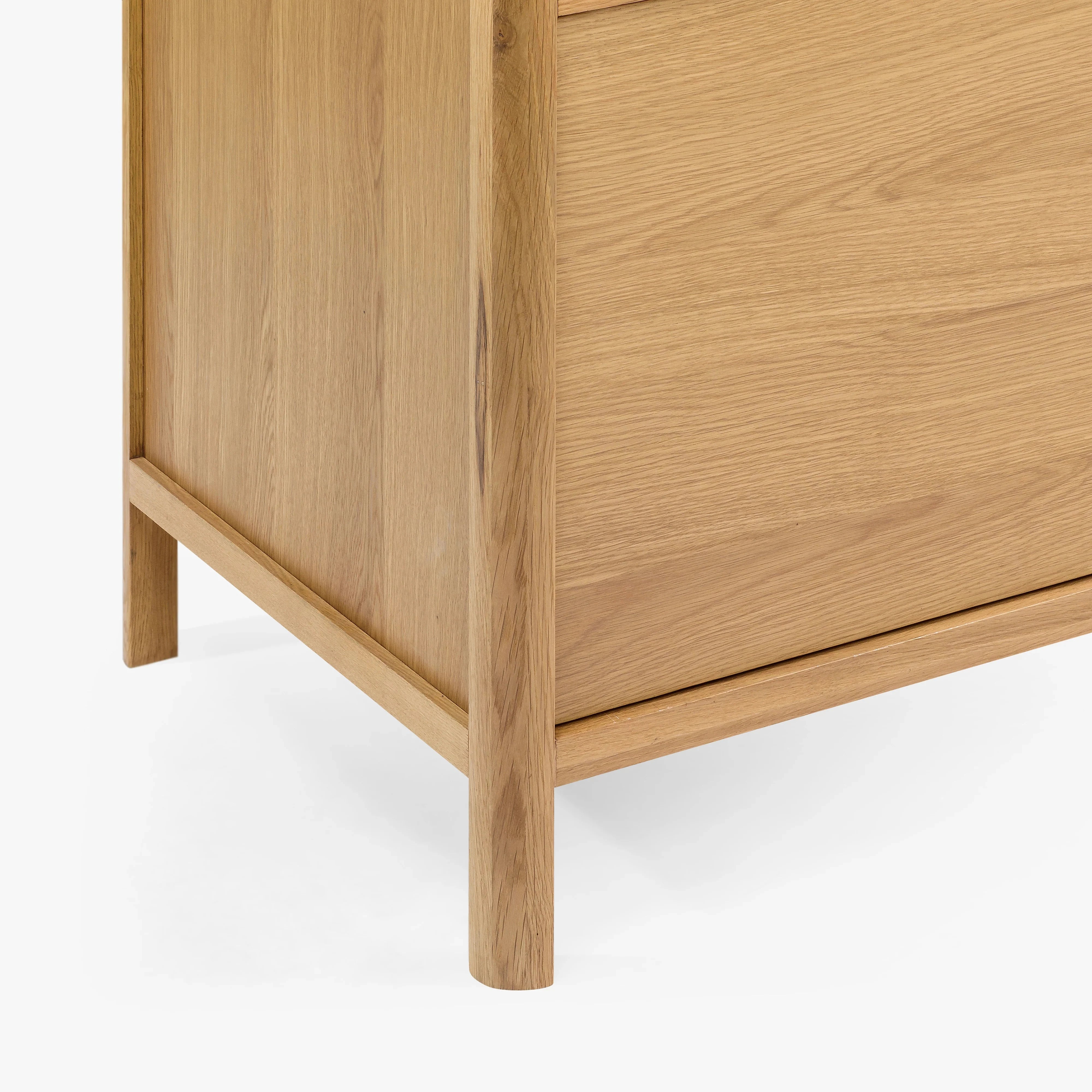 Modern Cali Oak Sideboard Buffet Cabinet - Natural Wood Finish for Dining Room, Living Room & Entryway Storage