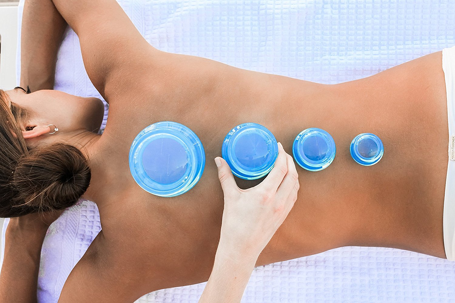 Professional 8-Piece Silicone Cupping Therapy Set - Massage Cups for Myofascial Release, Pain Relief & Cellulite Reduction - Lure Blue - Perfect for Home Spa, Physical Therapy & Holistic Wellness