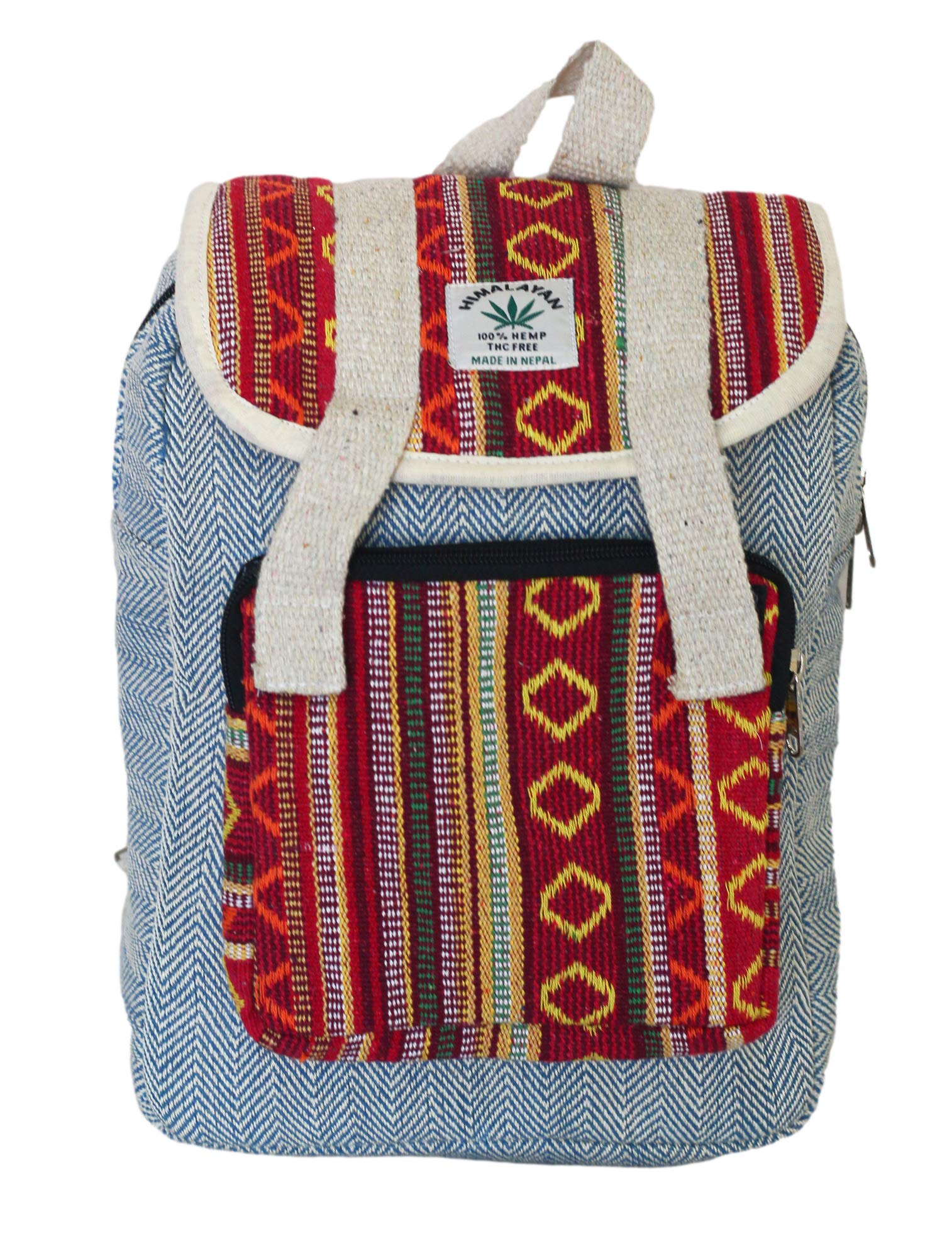 Women's Lightweight Mini Backpack - Fashion Travel Daypack for Hiking & Commute (Blue/Red)