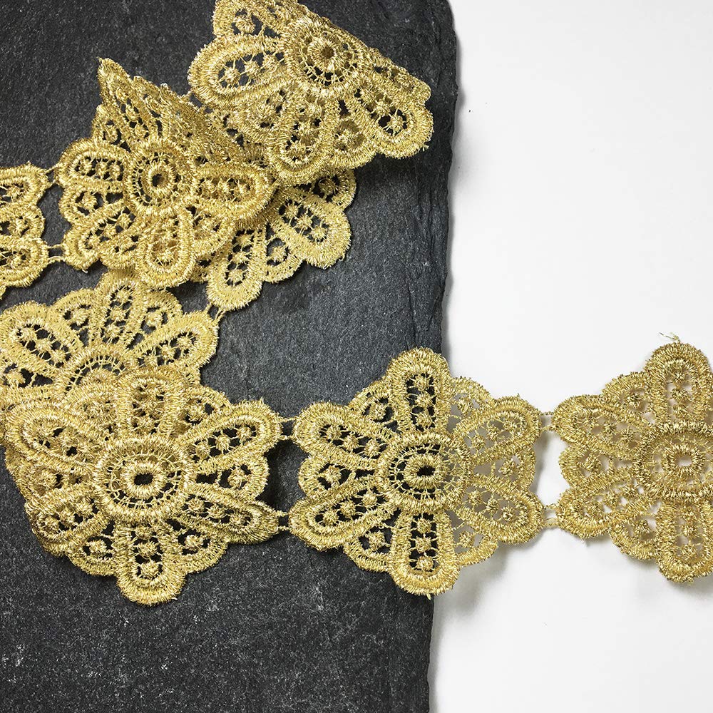Gold Metallic Lace Trim 2