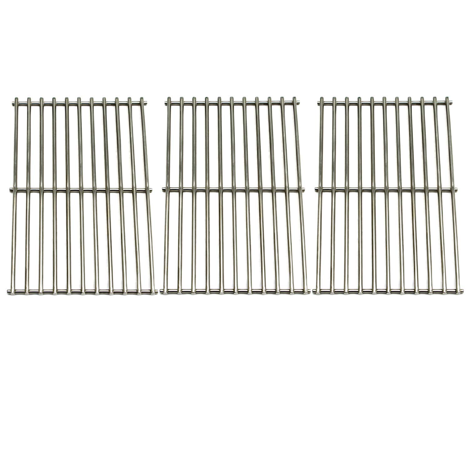3-Piece Stainless Steel Cooking Grid Set with 4 Heat Plates & 4 Burners - Compatible with Backyard Grill, BHG, Uniflame, Revoace, Dynaglo 4-Burner BBQ Grills | Durable Replacement Parts for Outdoor Cooking, Camping & Backyard BBQs