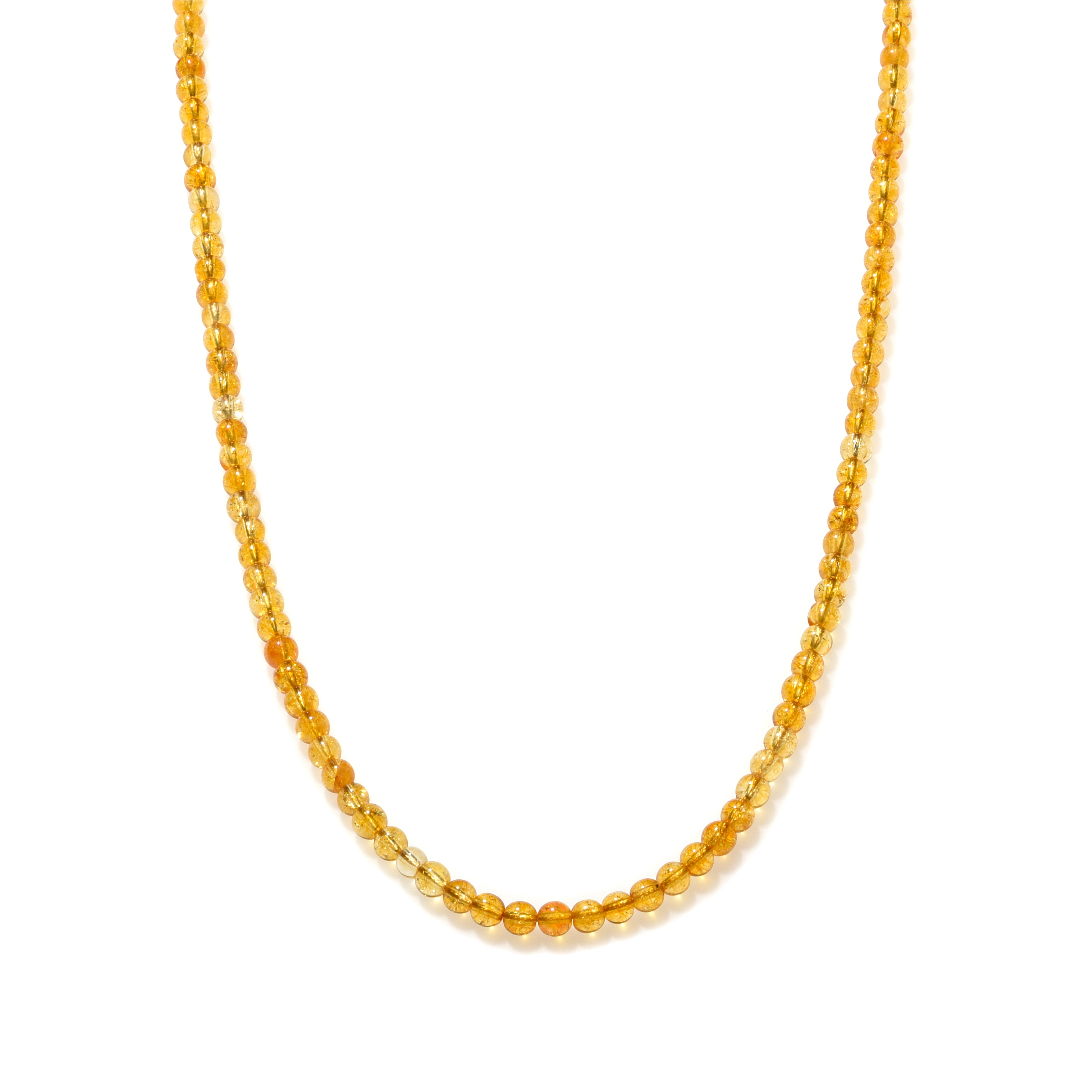 Natural Citrine Beaded Necklace for Women - Mini Healing Crystal Jewelry for Chakra Balancing, Meditation & Positive Energy - Perfect for Yoga, Spiritual Gifts & Everyday Wear