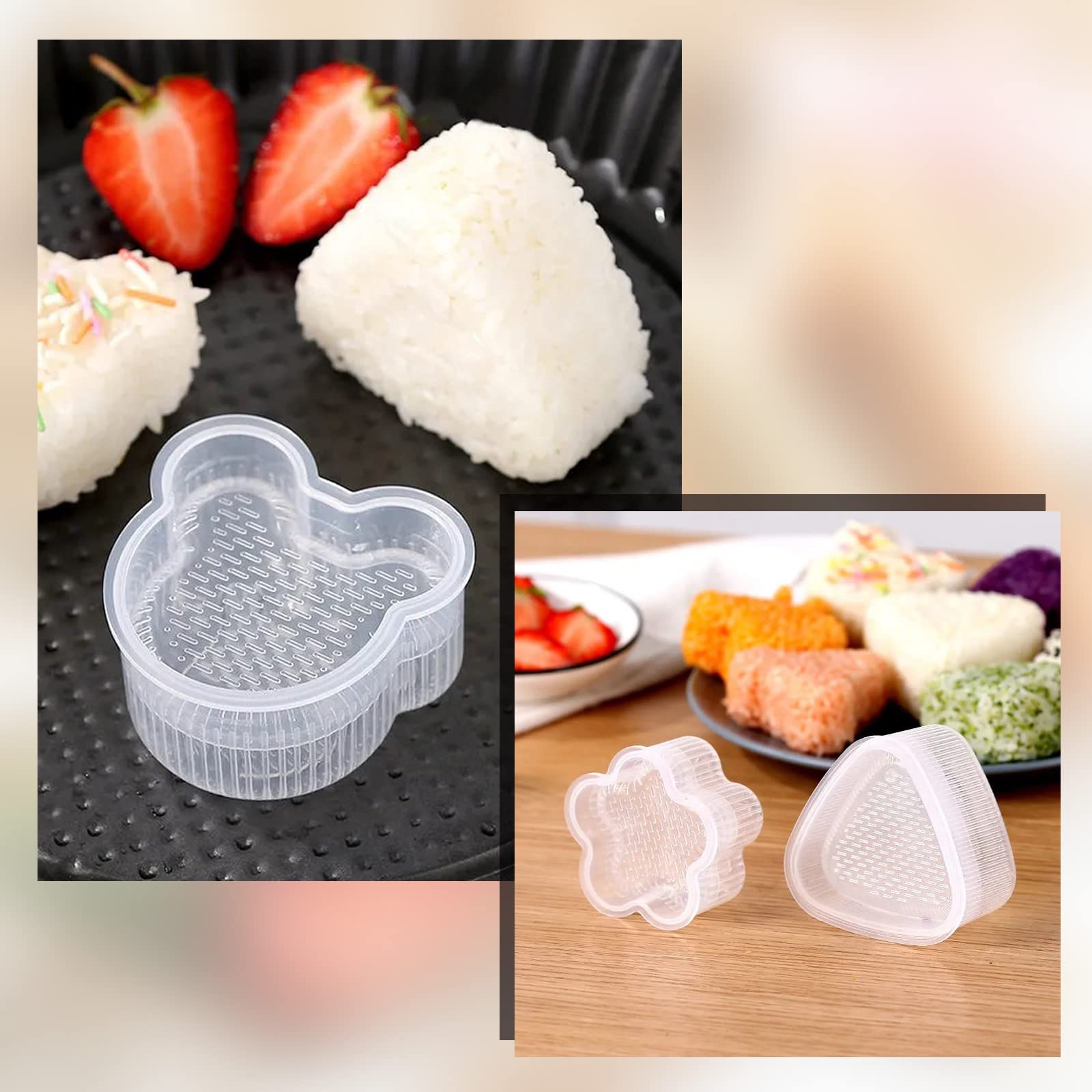8Pcs Cute Cartoon Sushi Making Kit - DIY Onigiri Rice Ball Maker Mold & Sushi Roller Tool for Home Kitchen | Perfect for Kids Cooking, Party Food Prep & Japanese Cuisine Lovers