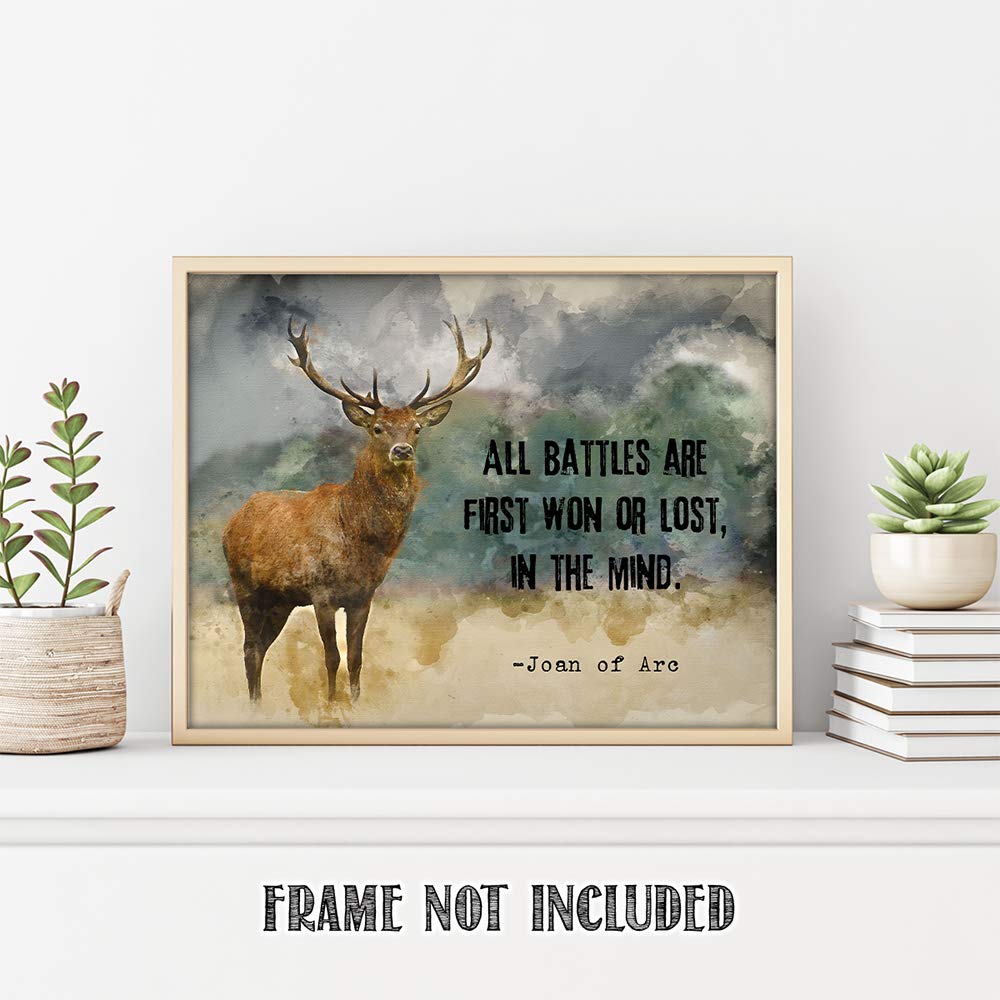 TJ Originals - Joan of Arc Christian Bible Quote Wall Art Print 11x14 Inches, Inspirational Scripture Decor for Home & Office, Motivational Gift for Family & Friends - Perfect for Bedroom, Living Room & Church Decor