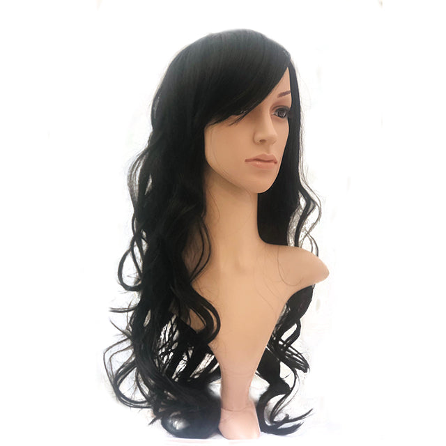Wig 1022 T30 Medium Brown with Highlights - Natural Looking Human Hair Wig for Women - Perfect for Daily Wear, Cosplay & Special Occasions