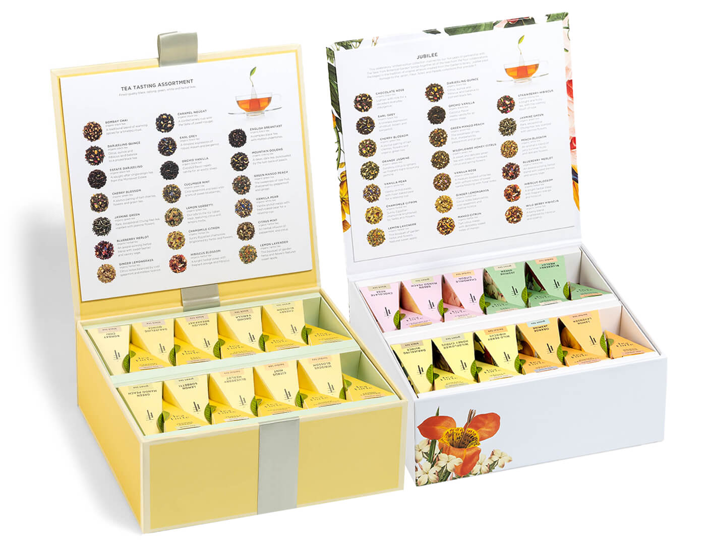 Classic & Jubilee Tea Chest Combo Set - Premium Wooden Tea Storage Box with Lock - Perfect for Loose Leaf Tea Collection & Gift Giving - Home, Office & Tea Party Essential