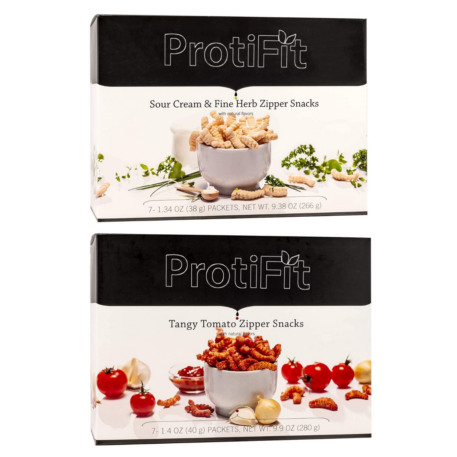 High Protein Sour Cream & Herb + Tangy Tomato Snacks 2-Pack | 15g Protein, Low Calorie, Low Sugar, Low Fat | Ideal Protein Compatible | Perfect for Keto Diet, Weight Loss & On-the-Go Snacking