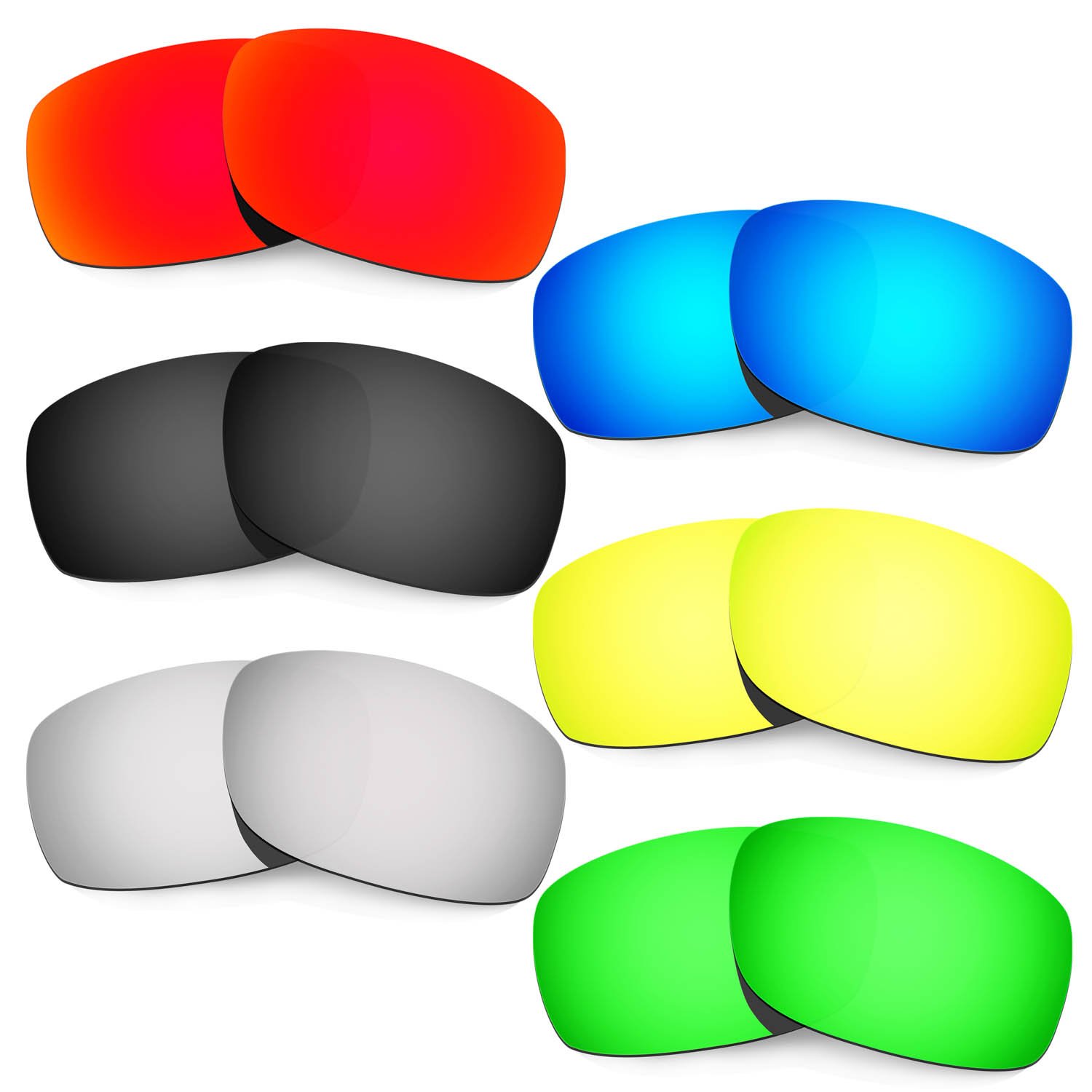 HKUCO Replacement Lenses for Oakley Five Squared Sunglasses - Polarized & UV Protection - Compatible with Oakley Five Squared Frames - Perfect for Running, Cycling & Outdoor Sports
