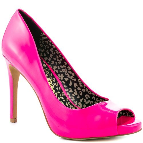 Jessica Simpson Saras Women's High Heel Sandals - Fluorescent Pink Patent Leather for Parties, Weddings & Evening Events