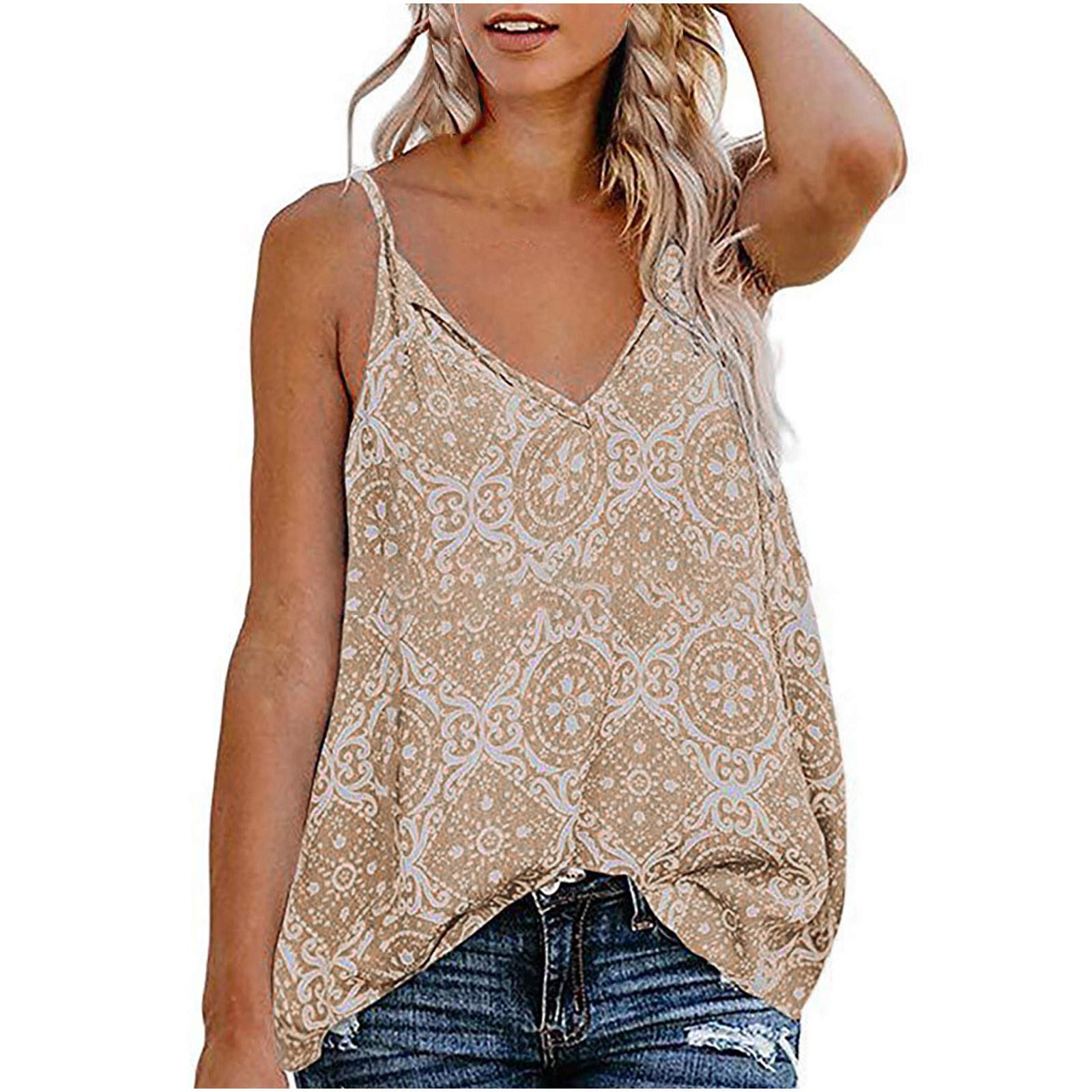 Floral Printed Plus Size Tank Tops for Women - Sexy Casual Summer Tops - Perfect for Beach Outings, Gym Wear & Everyday Fashion