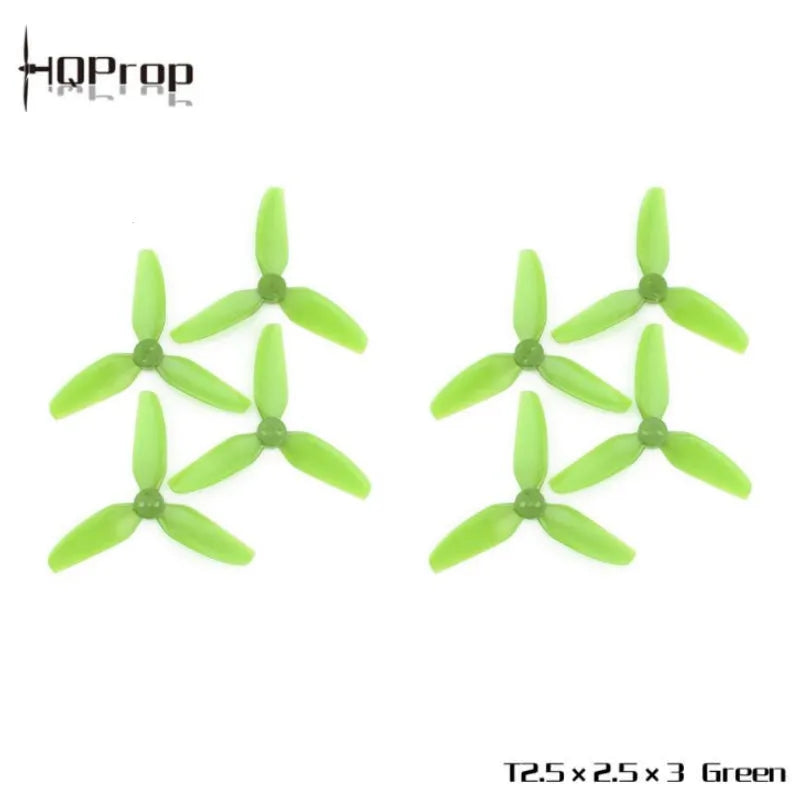 HQProp T2.5X2.5X3 3-Blade 2.5-Inch Polycarbonate Propeller Set - 4CW + 4CCW (8pcs) for FPV Drones and RC Quadcopters - Durable and High-Performance Propellers for Smooth Flight and Precise Control