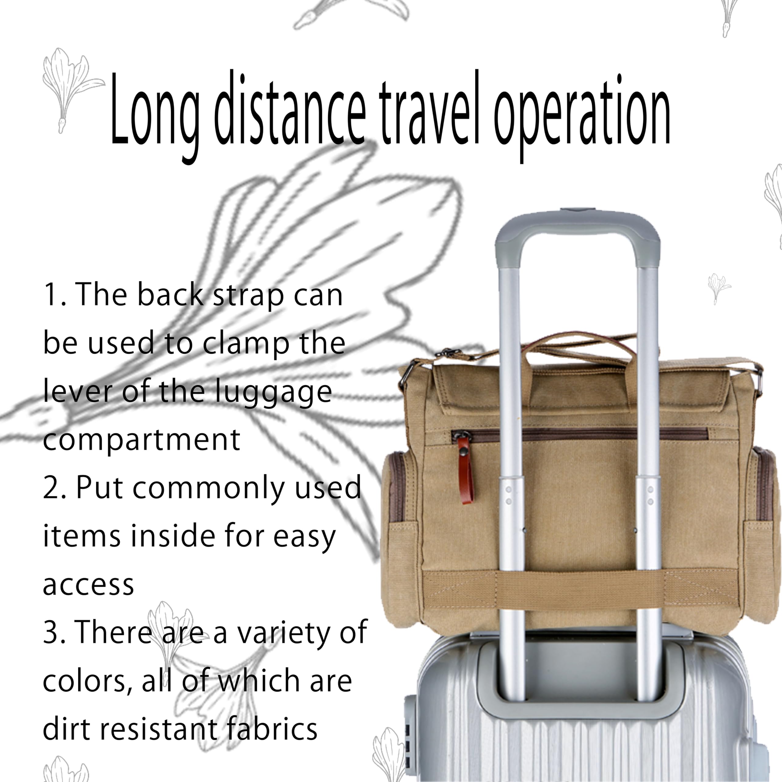 Stylish Canvas Messenger Bag for Men - Durable Travel Shoulder Bag with 13.5