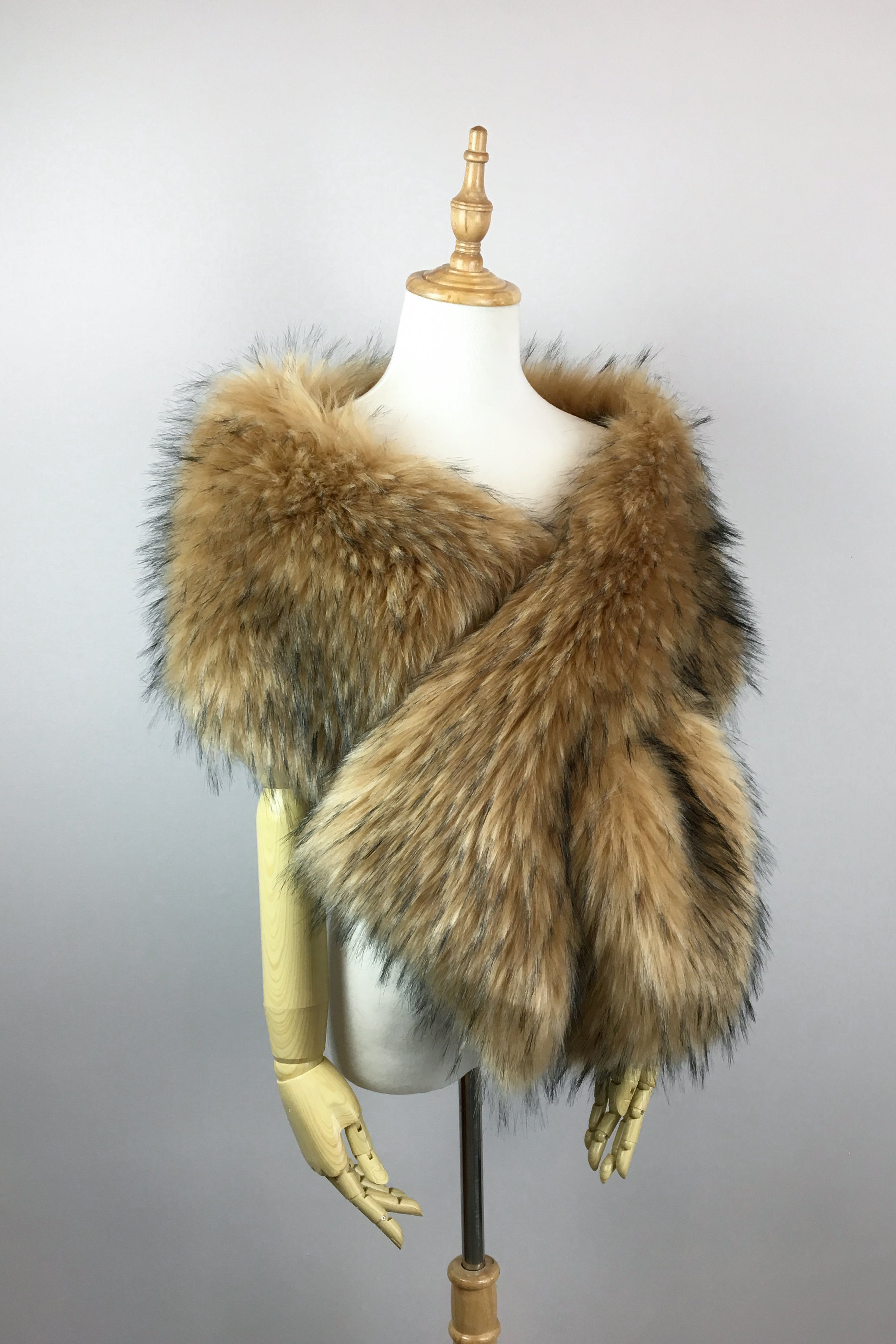 Luxury Brown Fur Shawl Wrap - Soft & Warm Winter Fashion Accessory for Women - Perfect for Parties, Weddings & Cold Weather Outfits