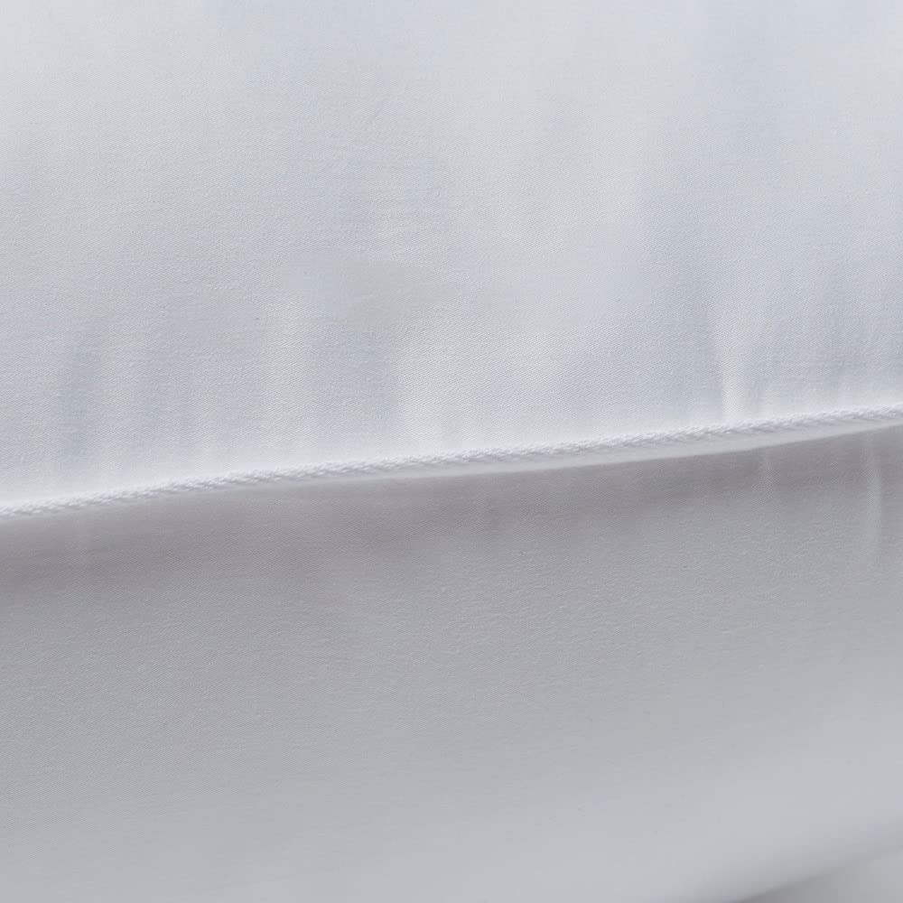 Premium Sateen White Goose Down Pillow - Firm Support Standard Size for Side & Back Sleepers - Ideal for Home, Hotel, and Travel Use